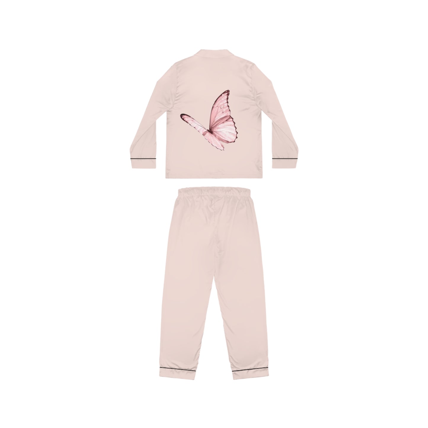 Butterfly Satin Pajamas for Women - Elegant Sleepwear Set